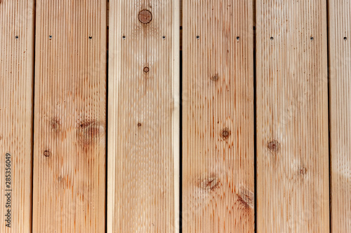 wooden terrace made of Siberian larch background