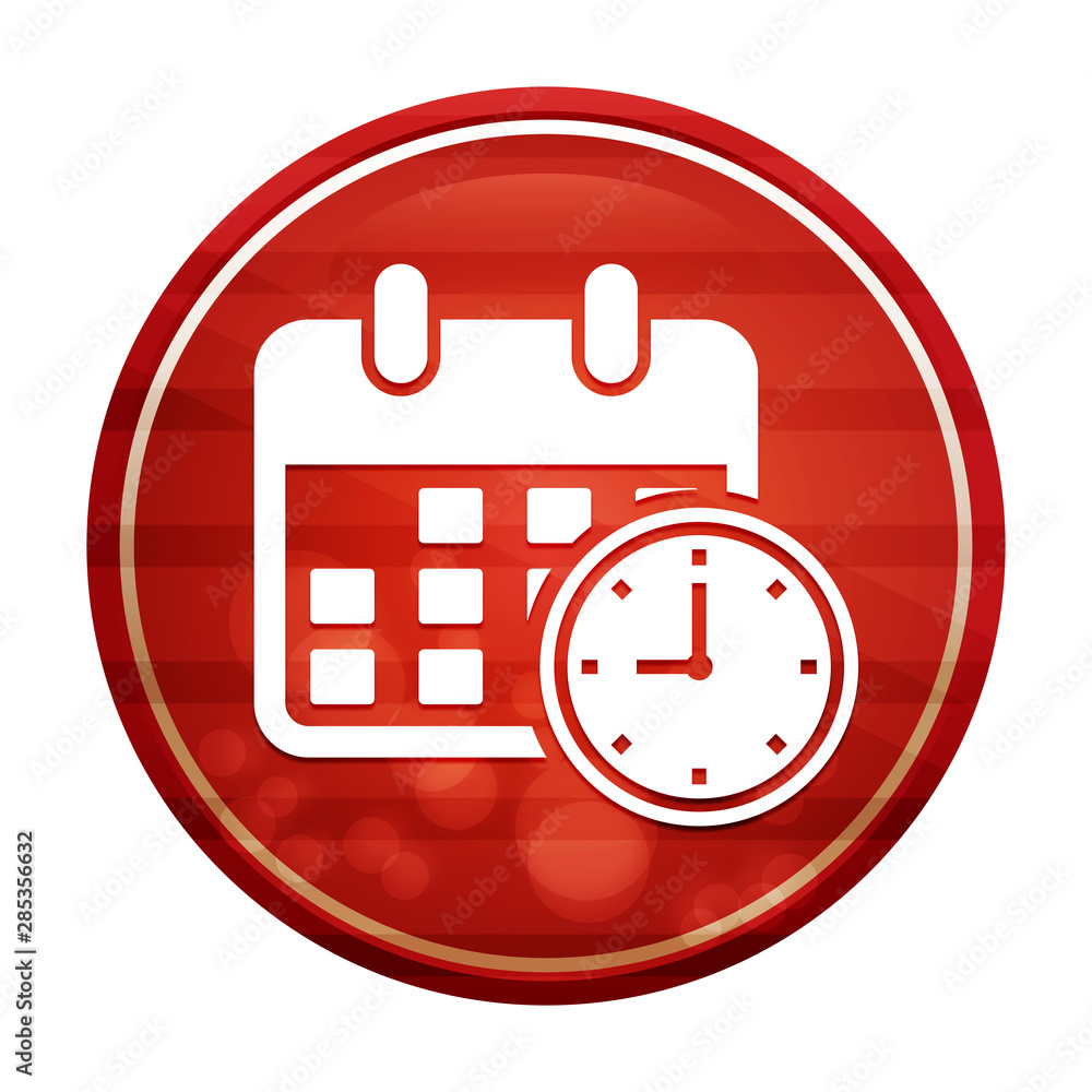 Appointment date calendar icon realistic diagonal motion red round button illustration Appointment date calendar icon realistic diagonal motion red round button illustration