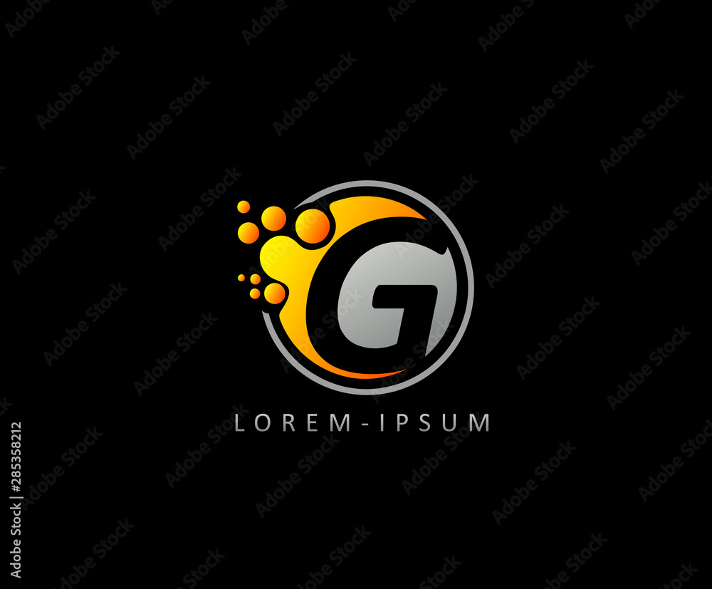 Circle Dotted Lab Letter G Logo Icon. Creative G Icon.