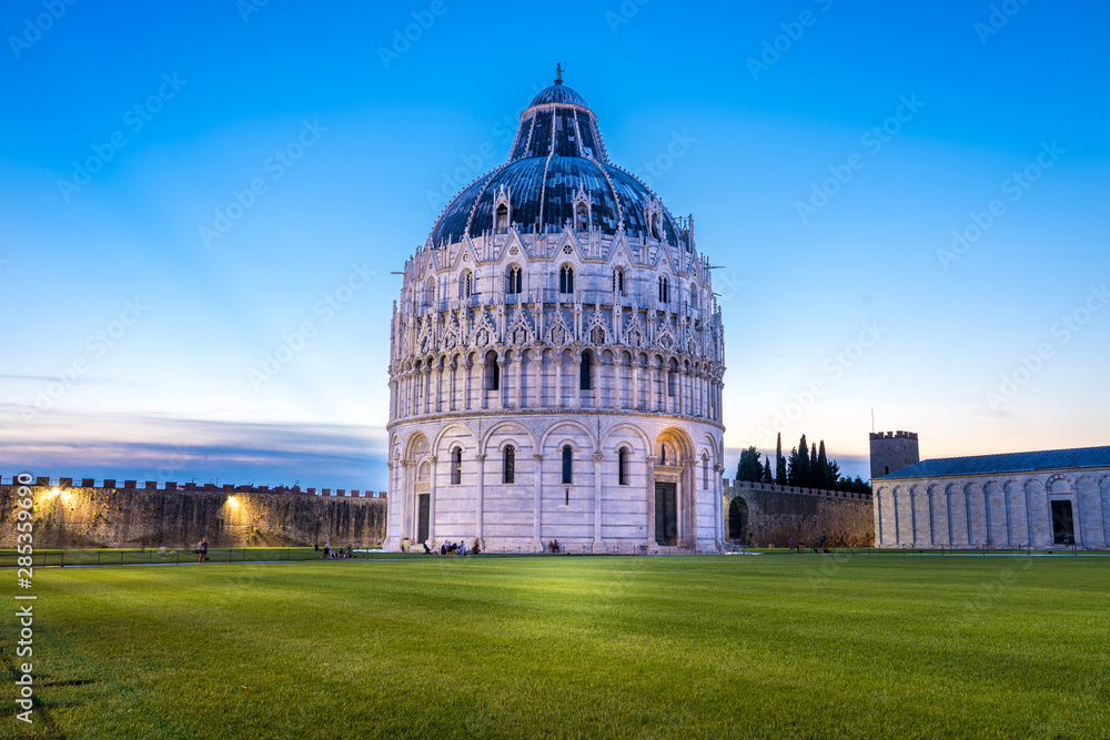 Pisa Cathedral, Italy at night