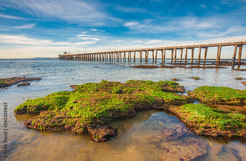 Obraz premium Point Lonsdale Jetty, przy wejściu do Port Philip Bay, Point Lonsdale, Bellarine Peninsula, Victoria, Australia