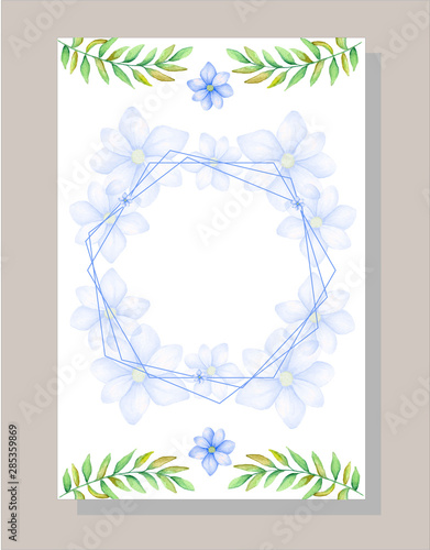 Tarjeta Flores Celestes