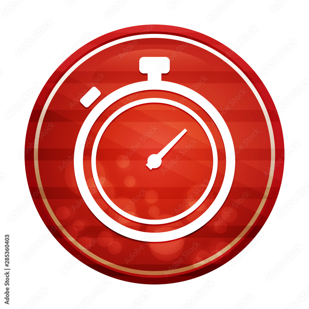 Stopwatch icon realistic diagonal motion red round button illustration Stopwatch icon realistic diagonal motion red round button illustration