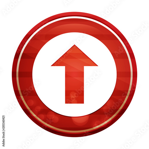 Upload icon realistic diagonal motion red round button illustration Free Download Upload icon realistic diagonal motion red round button illustration - GFXLoad