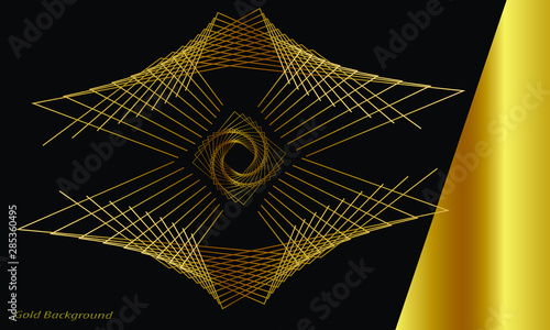 gold geometric background, wallpaper. illustration- vector