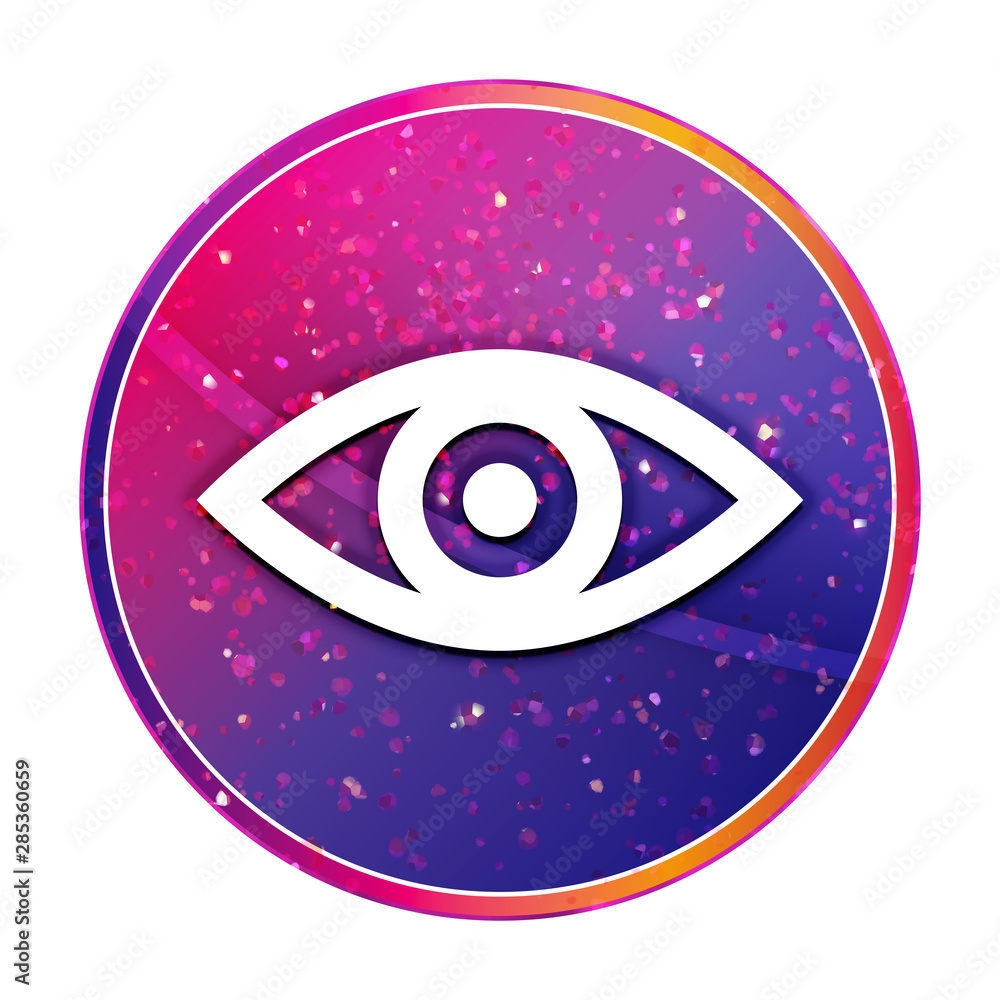 Eye icon creative trendy colorful round button illustration Eye icon creative trendy colorful round button illustration