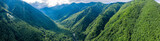Aerial drone photo - Mountains of Nagano Prefecture.  Japan, Asia