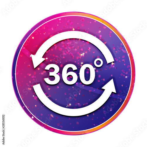 360 degrees rotate arrow icon creative trendy colorful round button illustration