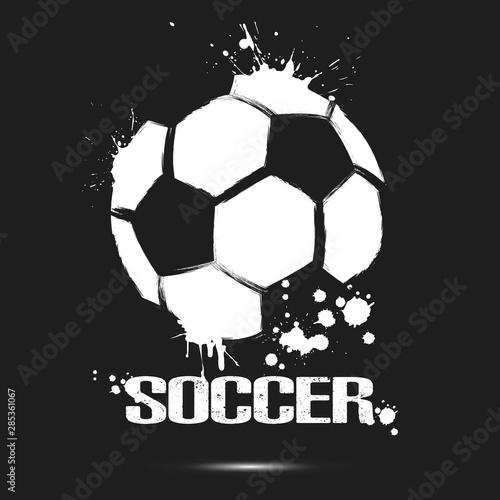 Abstract soccer ball icon