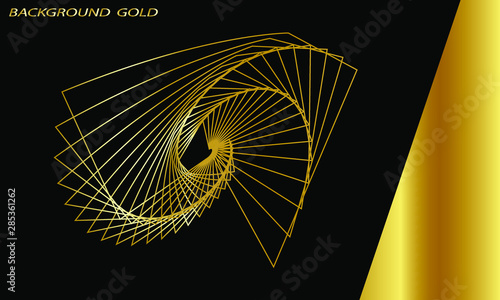 gold geometric background, wallpaper. illustration- vector
