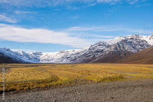 Valley of Kalfafellsdalur in south Iceland photo