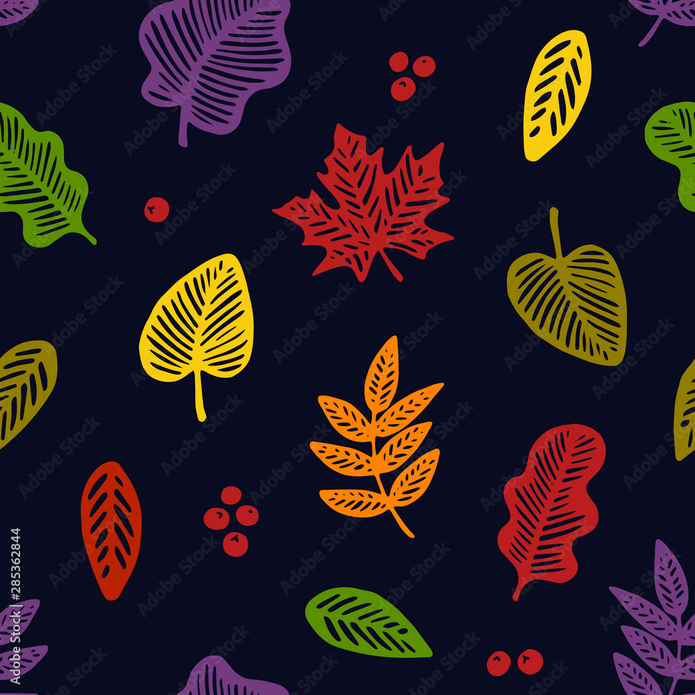 Seamless autumn leaves pattern Seamless autumn leaves pattern