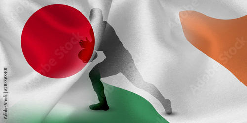 日本　アイルランド　ラグビー　 国旗