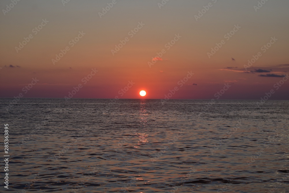 Sunset on the beach in FL