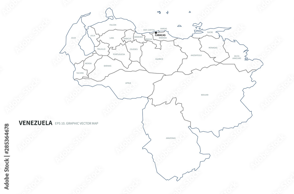 Fototapeta premium graphic vector map of south america