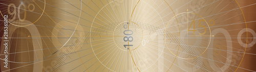 History mathematical circle calculation and geometry with golden background