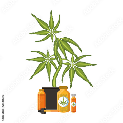 cannabis martihuana sativa hemp cartoon