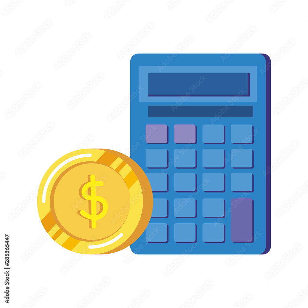coins money dollars with calculator coins money dollars with calculator