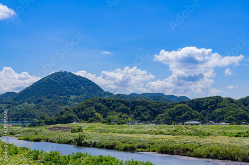 静岡県伊豆の国市 かつらぎ山と狩野川