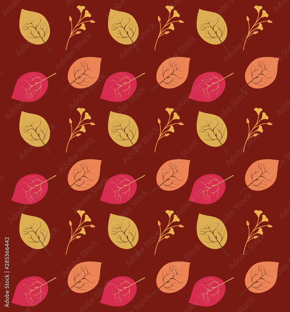 Autumn leaves season pattern background Autumn leaves season pattern background
