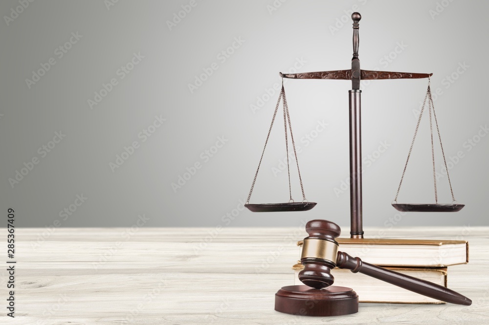 Justice Scales and wooden gavel. Justice concept Justice Scales and wooden gavel. Justice concept