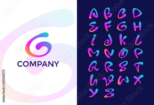 Creative Design vector Font of twisted Ribbon for Title, Header, Lettering, Logo. Funny Entertainment Active Sport Technology areas Typeface. Colorful rounded Letters and Numbers.
