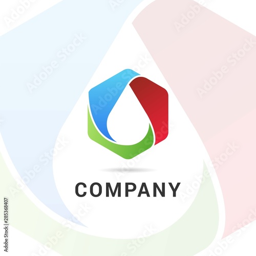 Oil drop or Water drop logo template. Abstract Symbol design