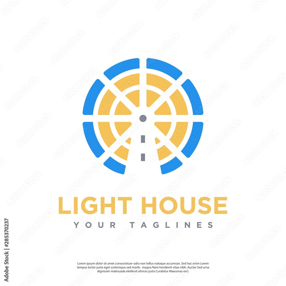 Simple minimalist lighthouse vector logo Simple minimalist lighthouse vector logo