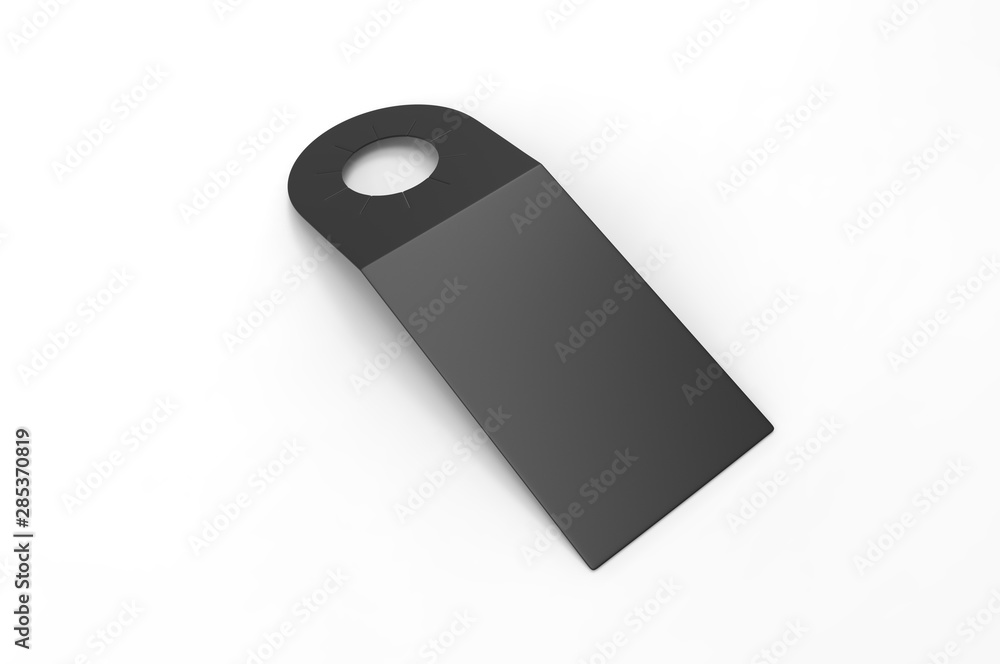 Blank bottle pop out neck hanger promotion label tag for branding, 3d render illustration. Blank bottle pop out neck hanger promotion label tag for branding, 3d render illustration.