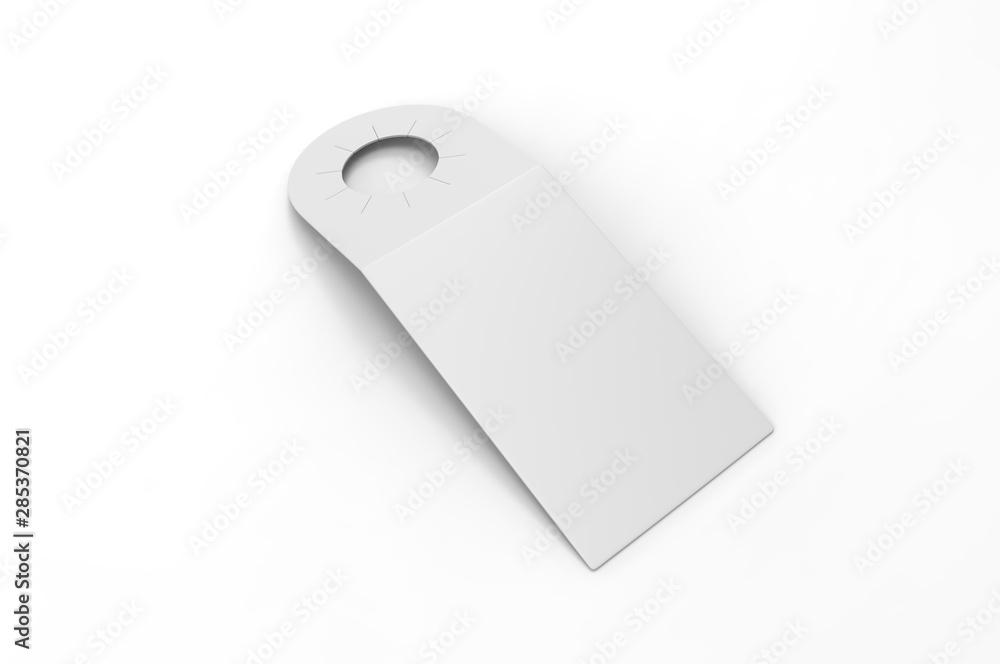 Blank bottle pop out neck hanger promotion label tag for branding, 3d render illustration. Blank bottle pop out neck hanger promotion label tag for branding, 3d render illustration.