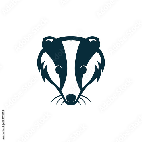 Canvas Print badger head logo illustration