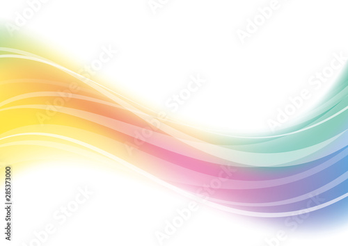 アブストラクト 曲線 波 背景 虹