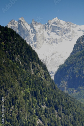 Blick von Soglio auf Sciora- Gruppe photo