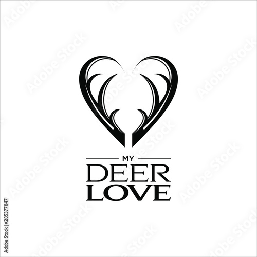 antler logo simple black flat design idea