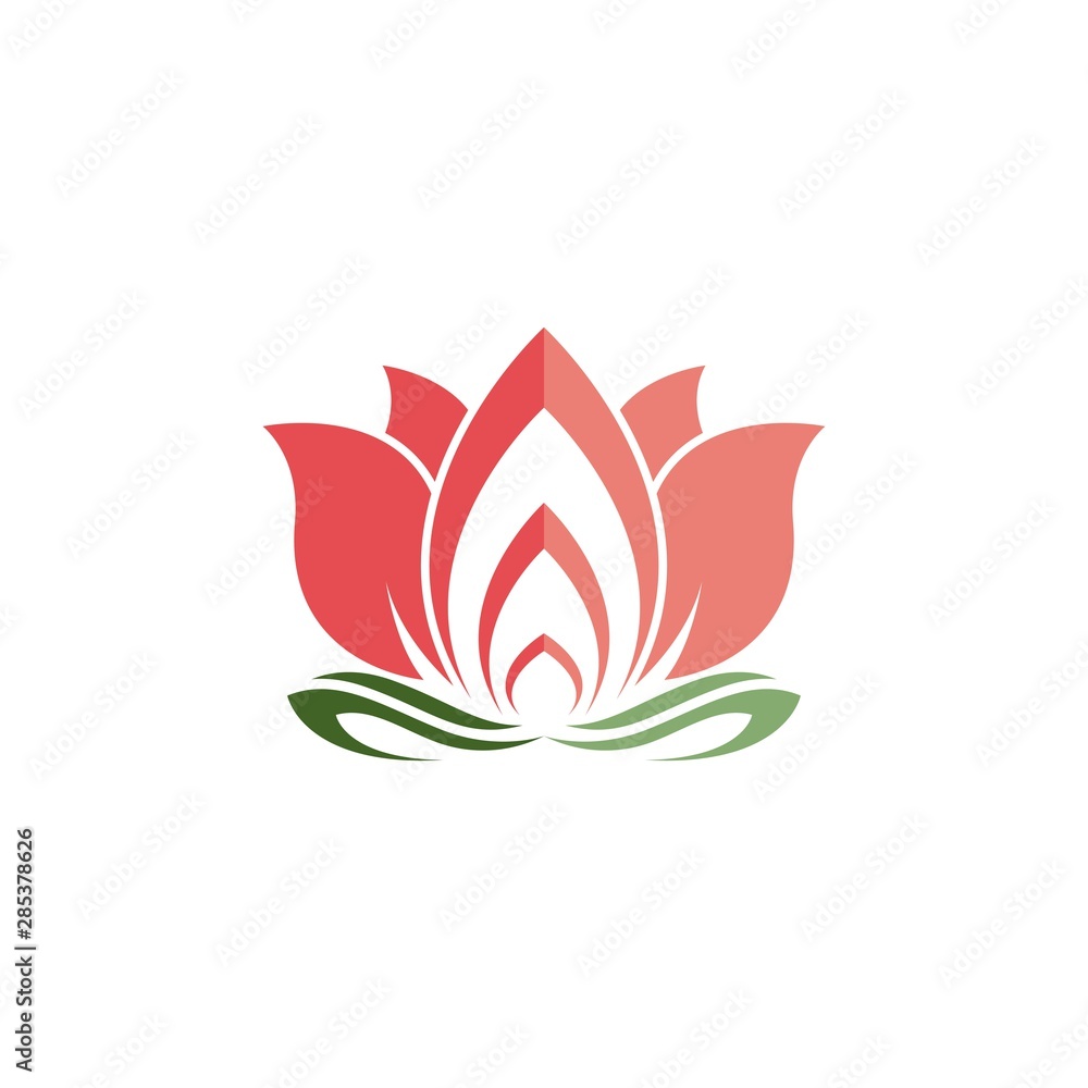 Beauty flower logo illustration