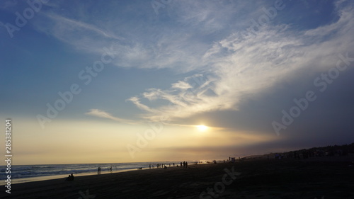 collection of white clouds with a blue sky background is very attractive and beautiful