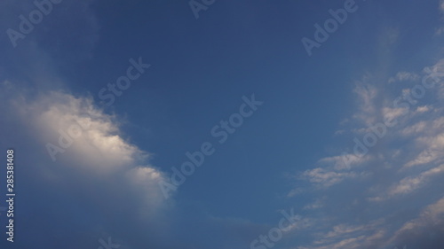 collection of white clouds with a blue sky background is very attractive and beautiful