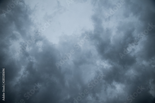 Abstract texture background of Dark sky with storm clouds.