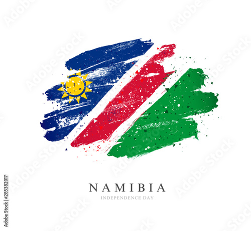 Flag of Namibia. Vector illustration on a white background.