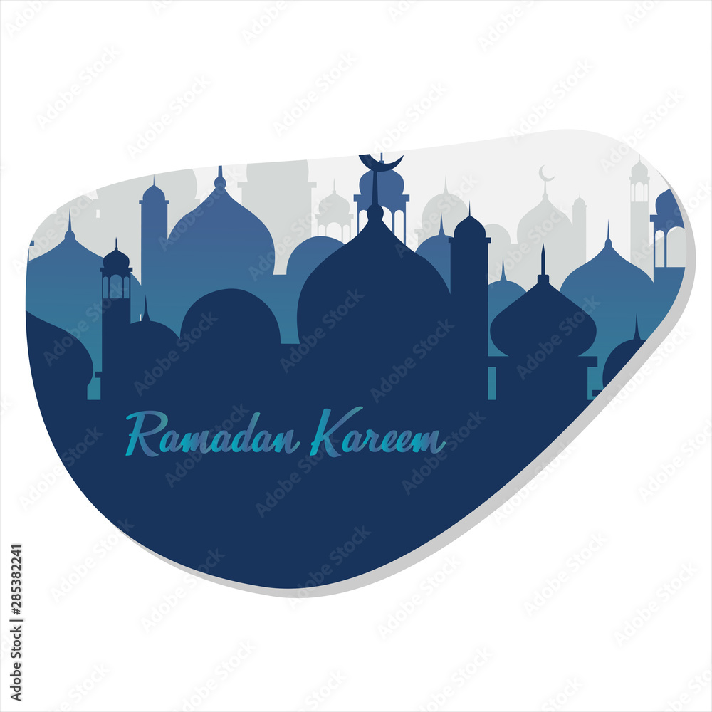 islamic background blue color