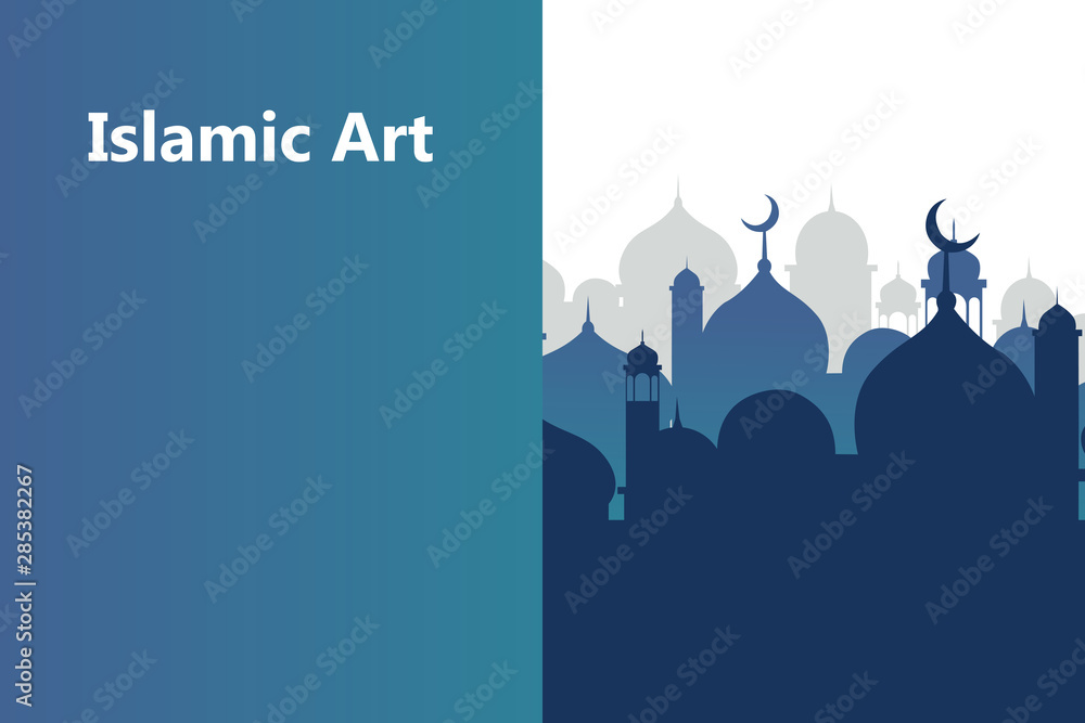 Obraz premium islamic background blue color