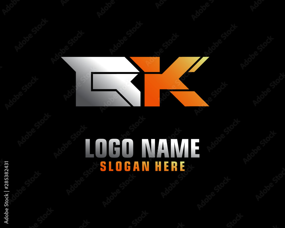BK Initial letter logo template vector BK Initial letter logo template vector