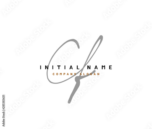 C F CF Beauty vector initial logo, handwriting logo of initial signature, wedding, fashion, jewerly, boutique, floral and botanical with creative template for any company or business.