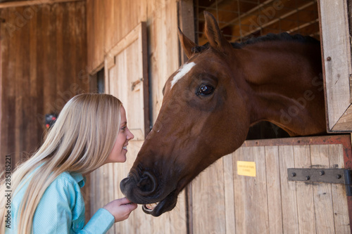 Young Woman and Her Horse