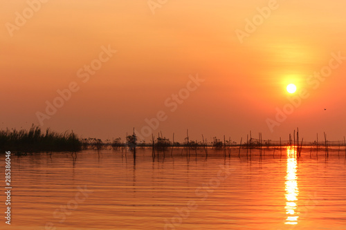 Tonle Sap Lake Cambodia at Sunrise