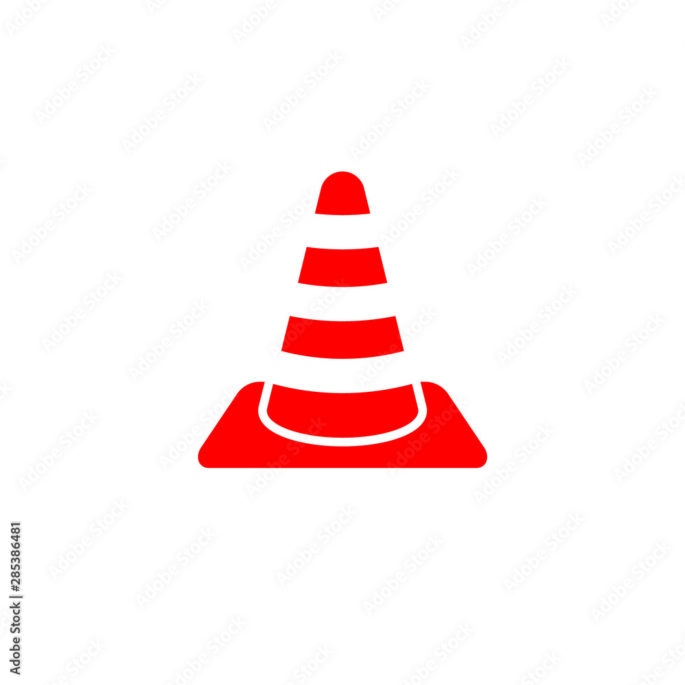 Traffic cone icon isolated on white background. Traffic cone icon isolated on white background.