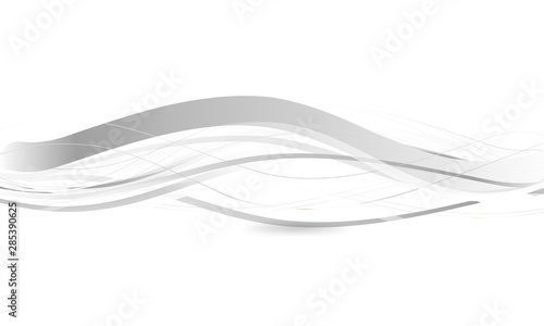 Welle Grau Band Silber Banner Hintergrund Wellen
