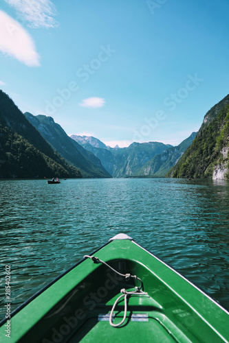 rowing boat lake outdoor mountains