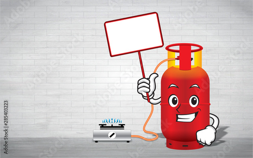 Obraz na płótnie LPG Gas Cylinder Mascot