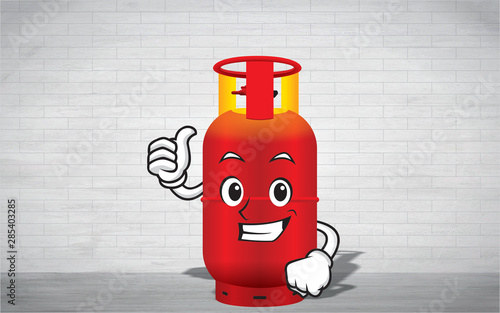 LPG Gas Cylinder Mascot